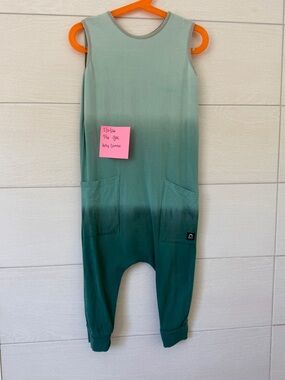 Kids Ombre Green Sleeveless One-Piece Bodysuit